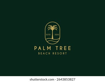 Palm tree logo Design. Universal Premium Symbol. Plam tree logo for Corporate Business Identity