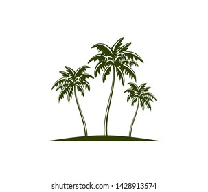 Palm Tree Logo Design Vector Illustration Stock Vector (Royalty Free ...