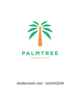 Palm tree logo design vector template