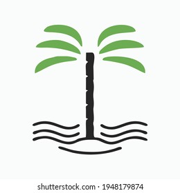 Palm Tree Logo Design Vector Template