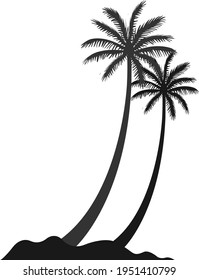 Palm tree logo design vector stock