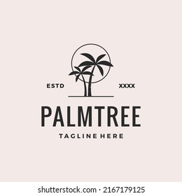 Palm tree logo design vector illustration