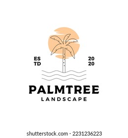 Ilustración vectorial del logotipo de la palma