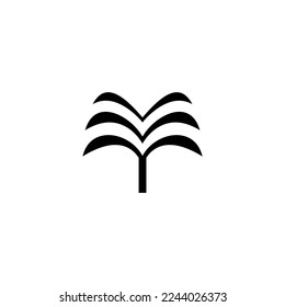 palm tree logo design vector sign