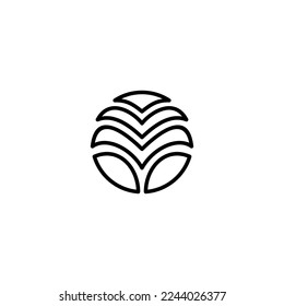 palm tree logo design vector sign