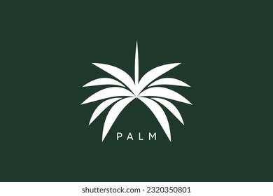 Palm tree logo design vector with modern concept