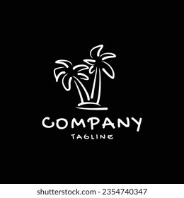 Palm tree logo design vector template