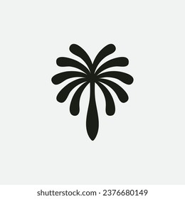 Palm tree logo design vector template	