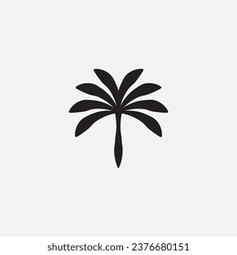 Palm tree logo design vector template	