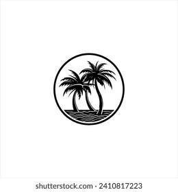 Ilustración vectorial del logotipo de la palma