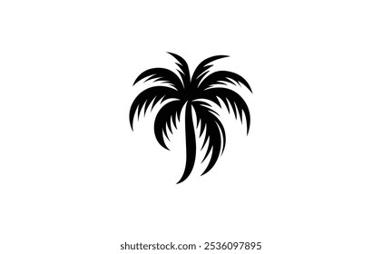 palme baum logo design.palme baum silhouette logo symbol vektorgrafik einzeln

