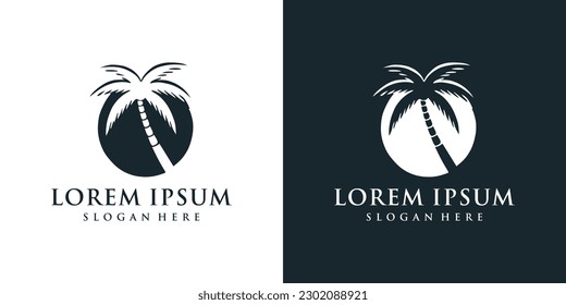 Palm Tree Logo Designs Illustration Vector