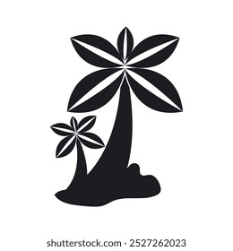 elemento de logotipo palm tree, ícone Palm tree do verão e ilustração do vetor de logotipo de viagem