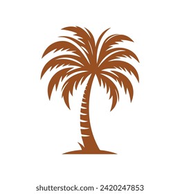 palm tree logo element, palm tree logo template, palm tree logo vector illustration