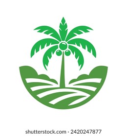 palm tree logo element, palm tree logo template, palm tree logo vector illustration