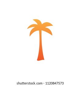Palm tree logo or icon design vector template