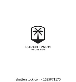 Palm Tree Logo Icon Design Template Vector