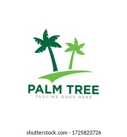Palm Tree Logo Icon Design Vector