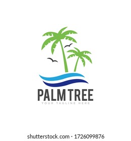 Design-Illustration für Palm Tree-Logo