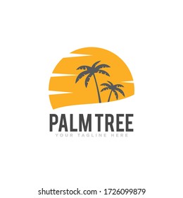 Palm Tree Logo Icon Design Illustration