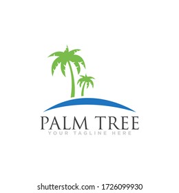 Palm Tree Logo Icon Design Illustration