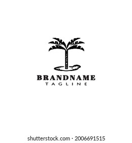 palm tree logo icon design template modern vector illustration