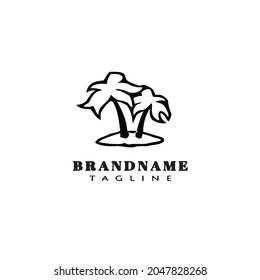 palm tree logo icon design template modern vector illustration