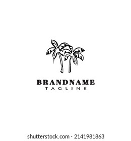 palm tree logo icon design template modern vector illustration