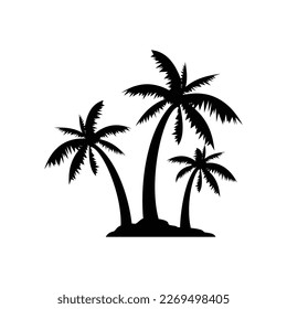 Palm tree logo. Palm tree icon vector design illustration. Palm tree simple sign. 