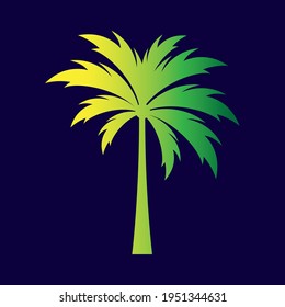 Palm tree logo images illustration design