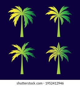 Palm tree logo images illustration design