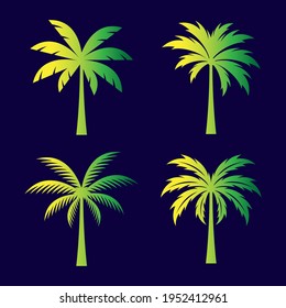 Palm tree logo images illustration design