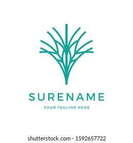 Palm tree logo inspiration vector icon illustration
