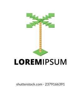 Palm tree logo for print and design. Vector illustration.