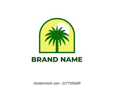 Palm Tree Logo simple abstract design