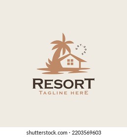 Palm Tree Logo Template. Universal creative premium symbol. Vector sign icon logotype