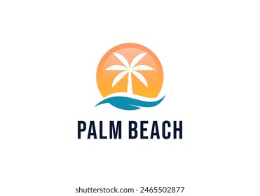 Palm Tree Logo Template. Universal creative premium symbol. Vector illustration. Creative Minimal design template.	