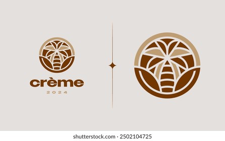 Palm Tree Logo Template. Universal creative premium symbol. Vector illustration. Creative Minimal design template. Symbol for Corporate Business Identity