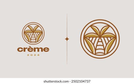 Palm Tree Logo Template. Universal creative premium symbol. Vector illustration. Creative Minimal design template. Symbol for Corporate Business Identity