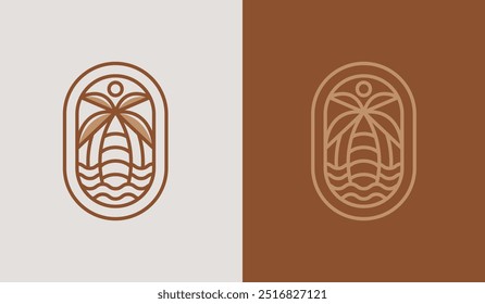 Palm Tree Logo Template. Universal creative premium symbol. Vector illustration. Creative Minimal design template. Symbol for Corporate Business Identity