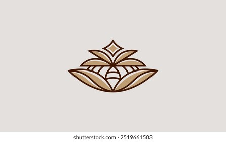 Vorlage für Palm Tree-Logo. Universelles kreatives Premium-Symbol. Vektorgrafik. Creative Minimal Design-Vorlage. Symbol für die Unternehmensidentität