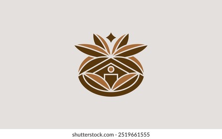 Modelo de logotipo Palm Tree. Símbolo universal criativo premium. Ilustração vetorial. Modelo de design Creative Minimal. Símbolo de Identidade Corporativa de Negócios