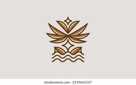 Palm Tree Logo Template. Universal creative premium symbol. Vector illustration. Creative Minimal design template. Symbol for Corporate Business Identity