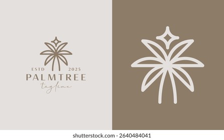 Palm Tree Logo Template. Universal creative premium symbol. Vector illustration. Creative Minimal design template. Symbol for Corporate Business Identity