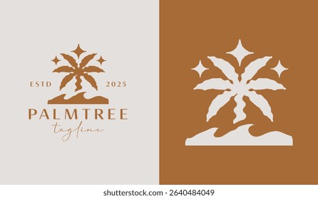 Palm Tree Logo Template. Universal creative premium symbol. Vector illustration. Creative Minimal design template. Symbol for Corporate Business Identity