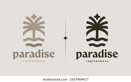 Palm Tree Logo Template. Universal creative premium symbol. Vector illustration. Creative Minimal design template. Symbol for Corporate Business Identity