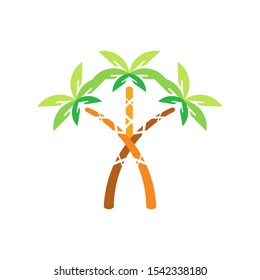 Palm tree logo template vector icon design