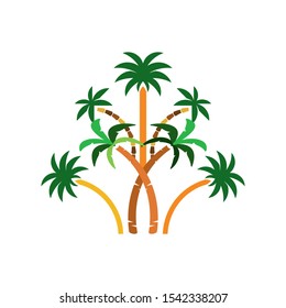Palm tree logo template vector icon design