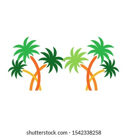 Palm tree logo template vector icon design