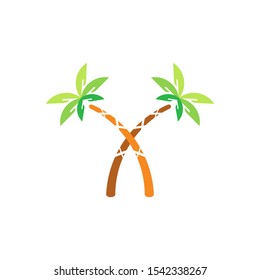 Palm tree logo template vector icon design